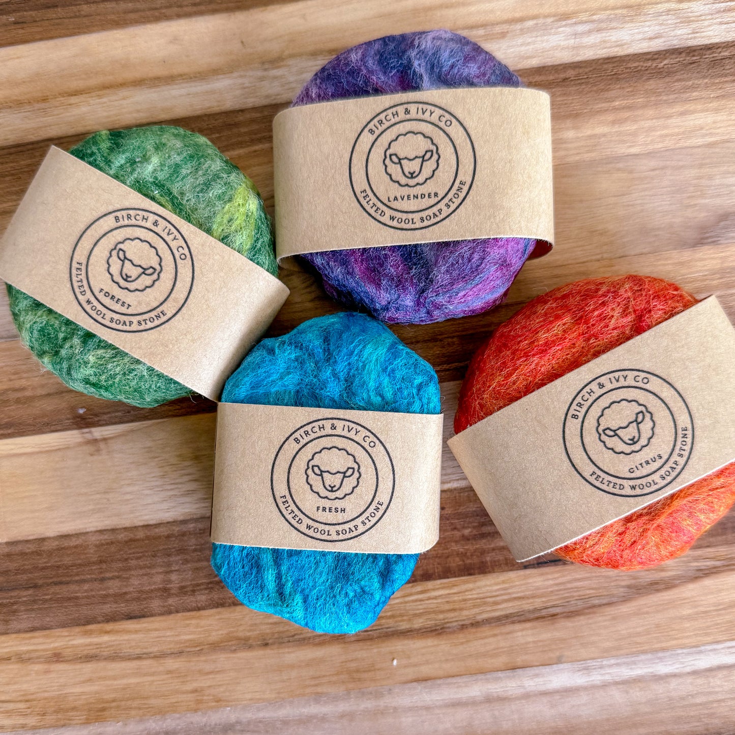 Birch and Ivy co | Soap Stones | Felted Cold Process Soap |